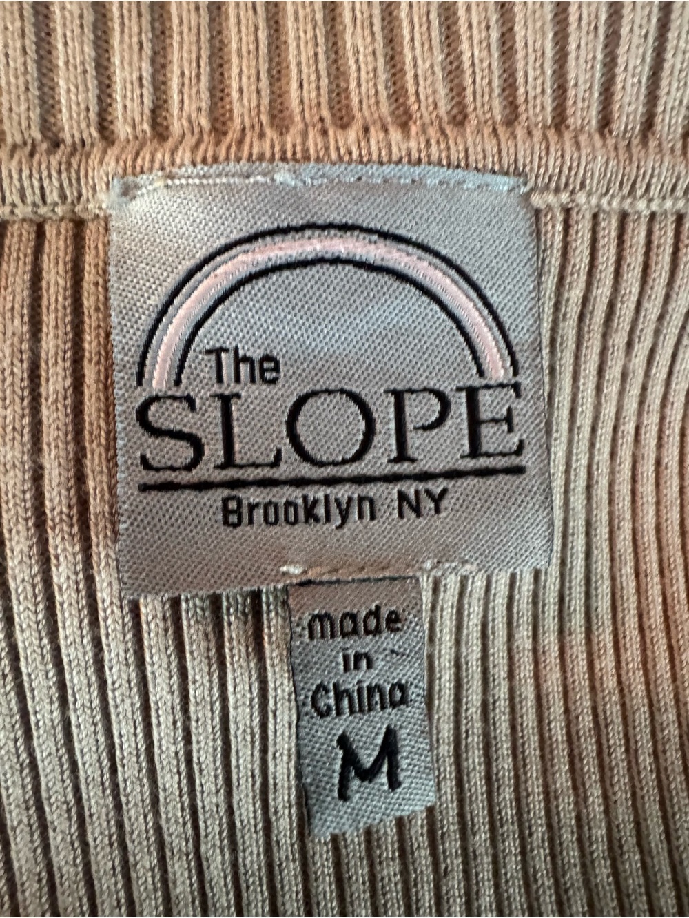 The Slope Striped Scoop-Neck Ribbed Sweater in Brown, Cream & Tan medium - Picture 6 of 7